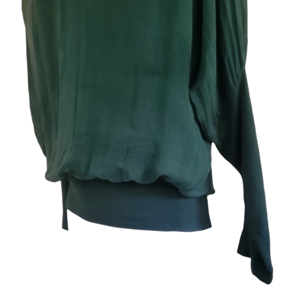 LA FÉE MARABOUTÉE Silk Blend Organic Preppy Luxury Cowl Neck Blouse - Women's - Picture 5 of 9